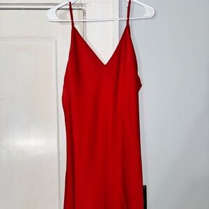 Red Long Silky Dress: Target Brand
